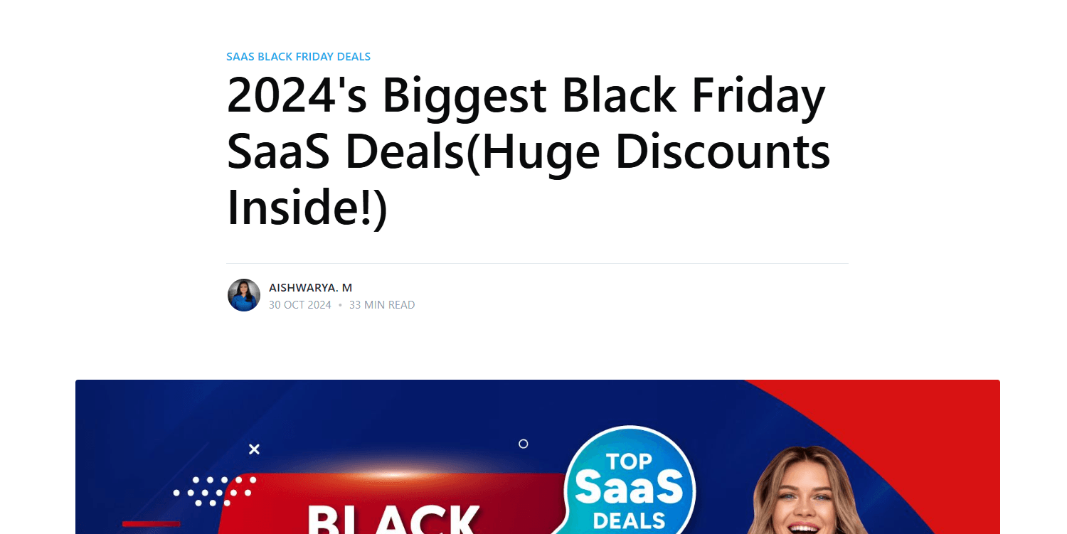 Best Saas Black Friday deals