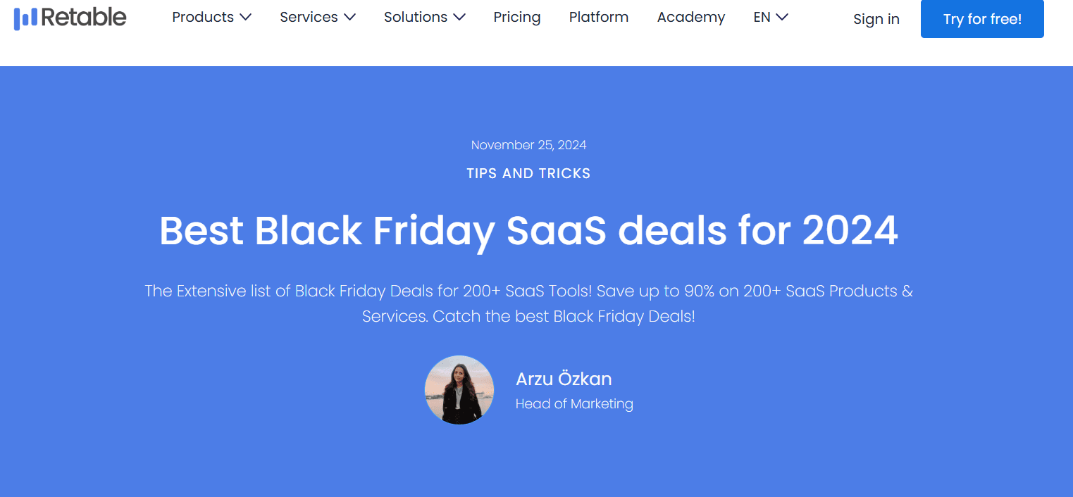 Best Saas Black Friday deals