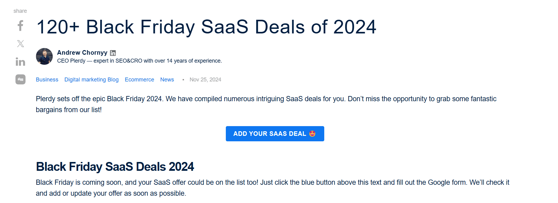 Best Saas Black Friday deals