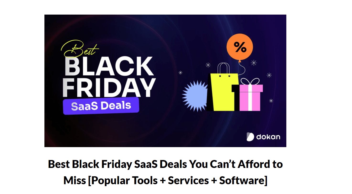 Best Saas Black Friday deals