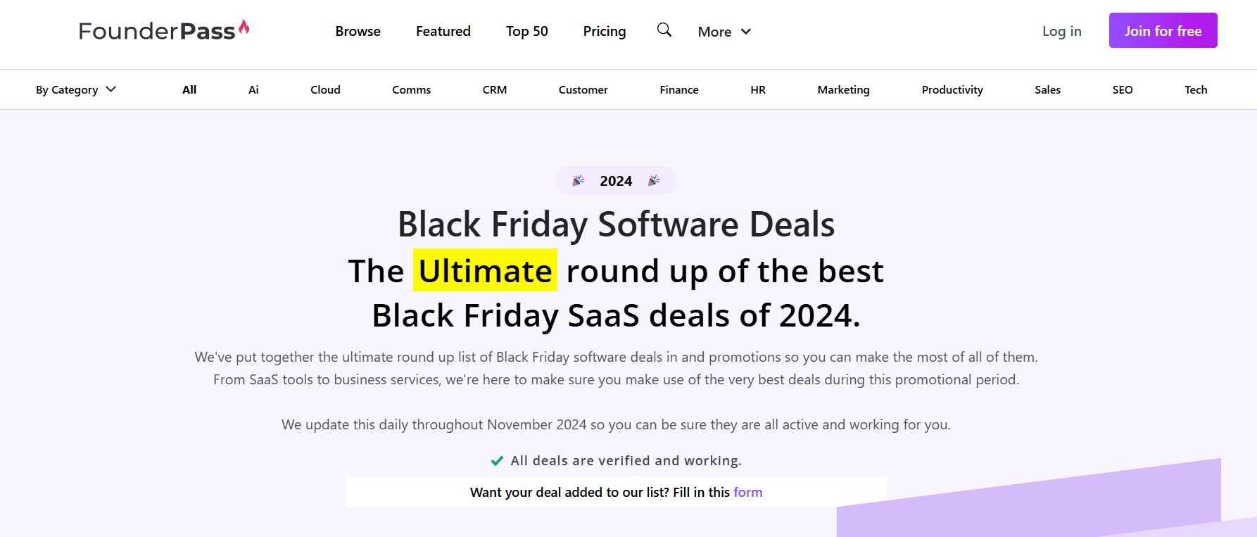 Best Saas Black Friday deals