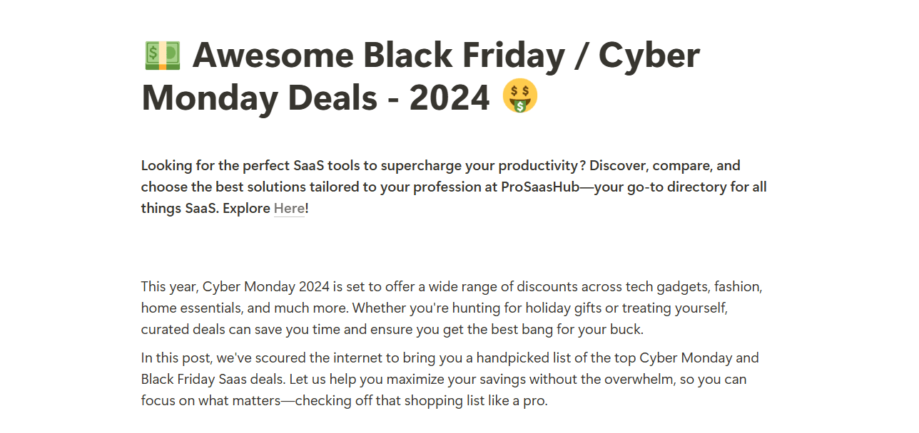Best Saas Black Friday deals