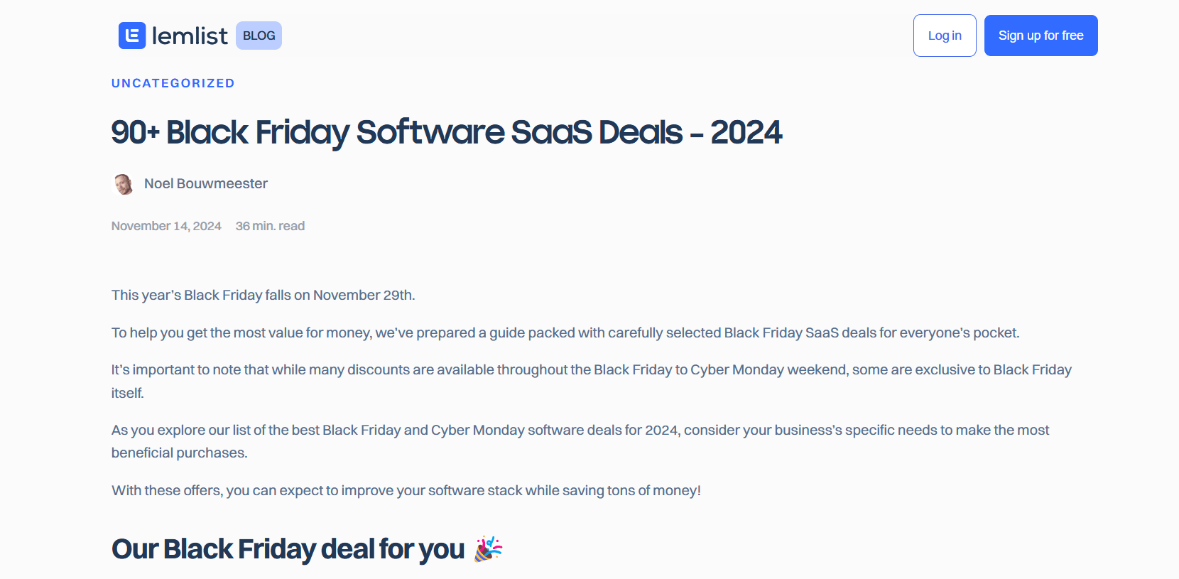 Best Saas Black Friday deals