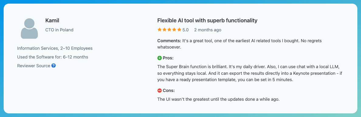 Elephas Customer Reviews