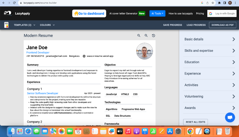 Resume Customization