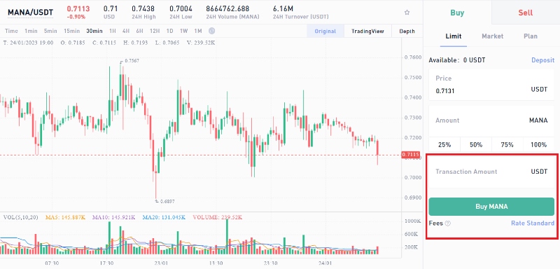 how to buy mana on easycoins