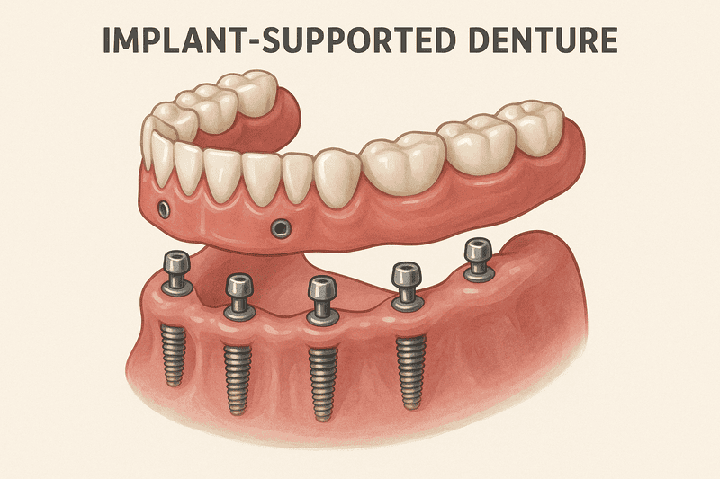 Implant Supported Dentures: Procedure, Benefits, Cost and Cleaning Tips