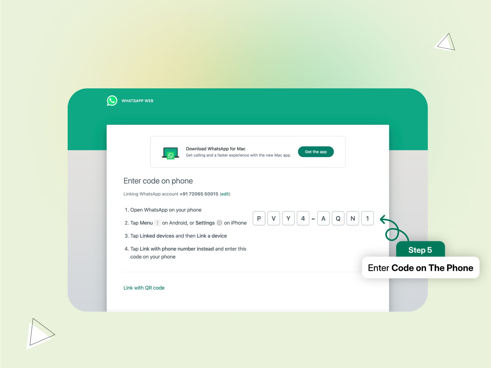WhatsApp Login for Web Browser (Through WhatsApp Number)