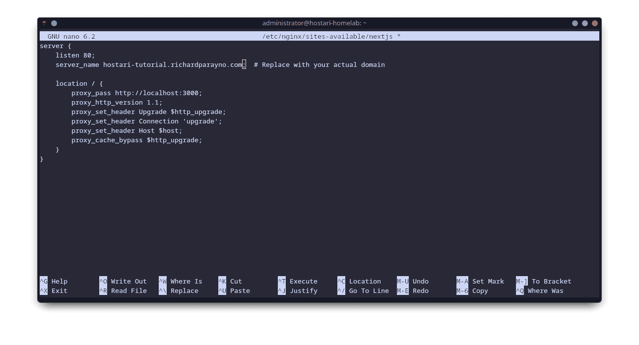 For this tutorial, copy pasting this nginx script is okay.