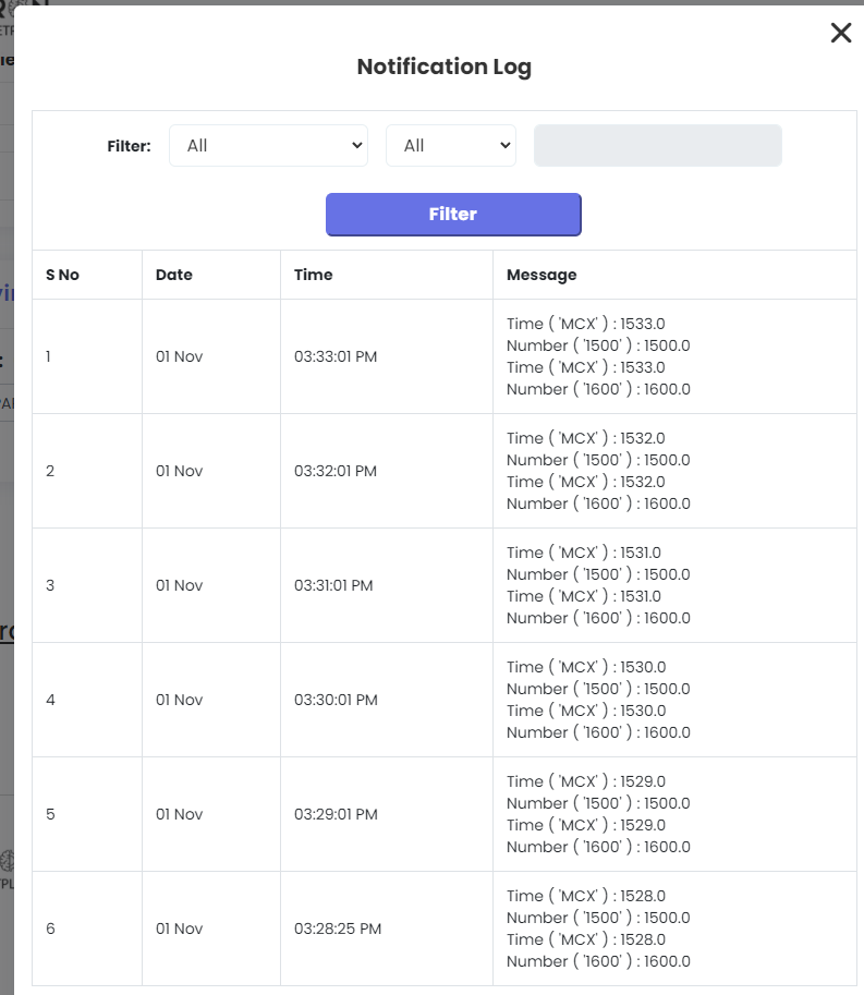 Logs visible