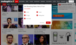 push notification pop-up using Truepush