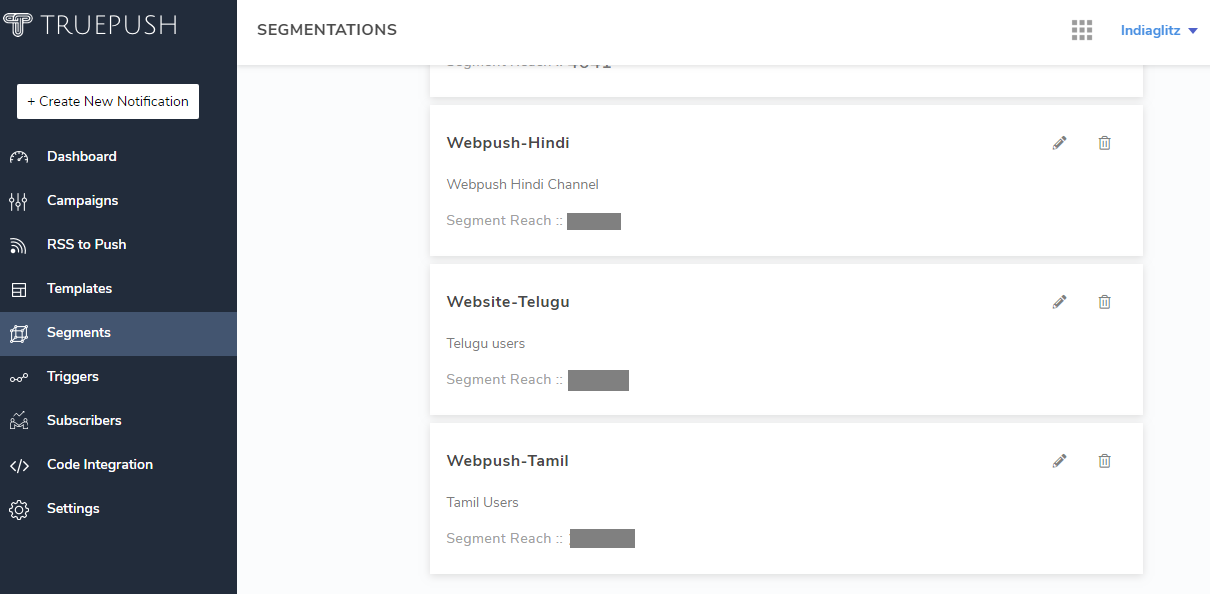 various campaigns sent by IndiGlitz