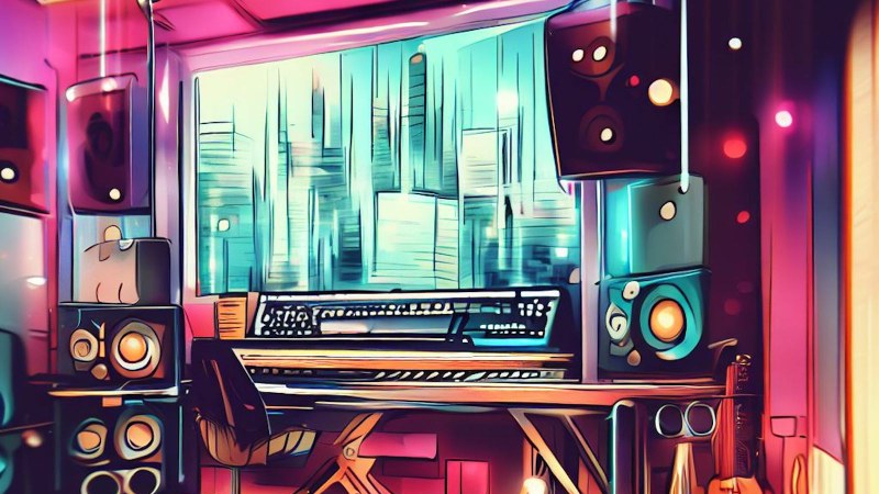 trendy music studio in the city