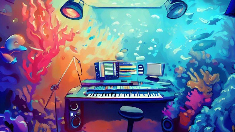 music studio under the sea
