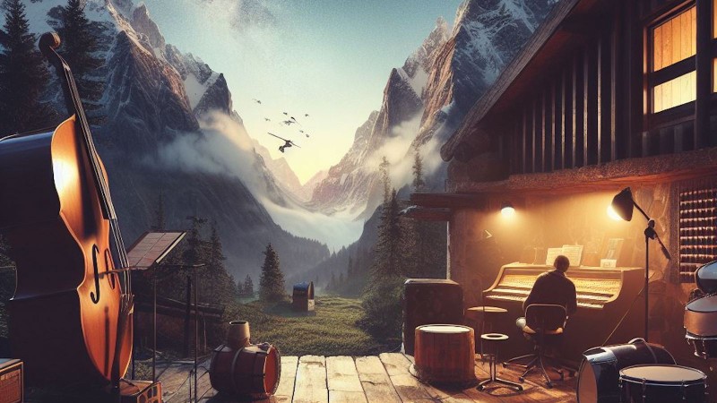 music studio in the mountains