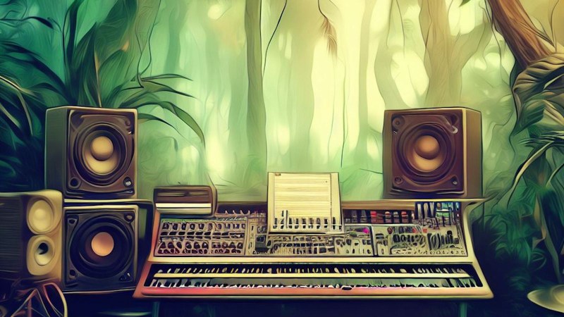 music studio in the jungle