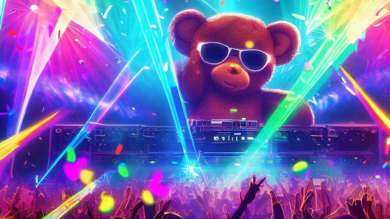 DJ Teddy Bear playing at a live concert