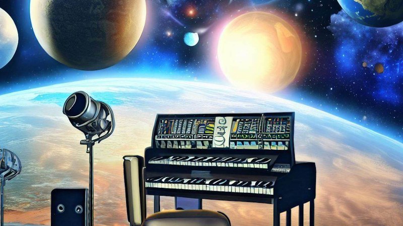 music studio in space