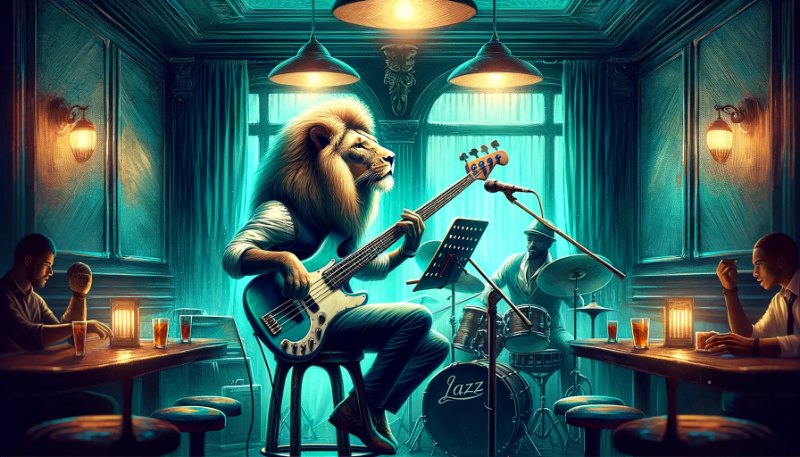 lion in a rock band