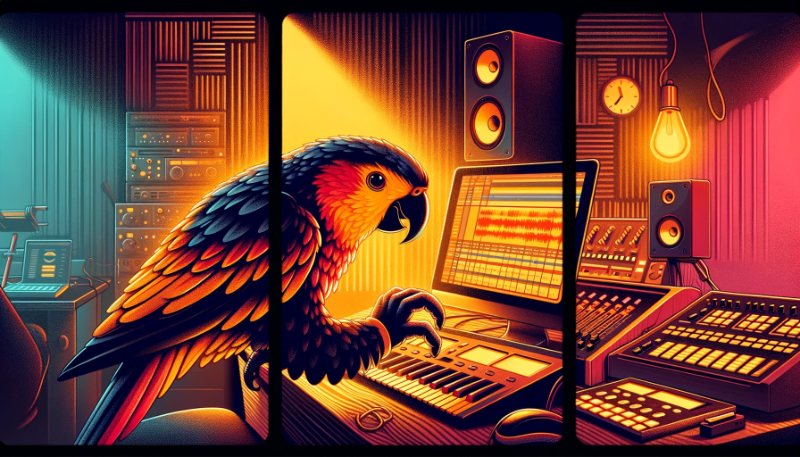 DJ Parrot making a beat