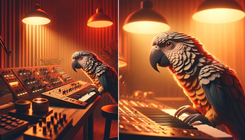DJ Parrot making a beat