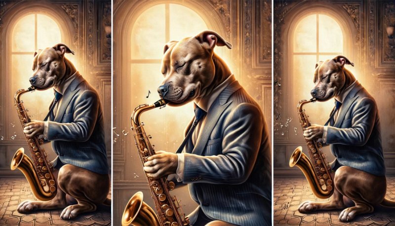 pitbull playing sax