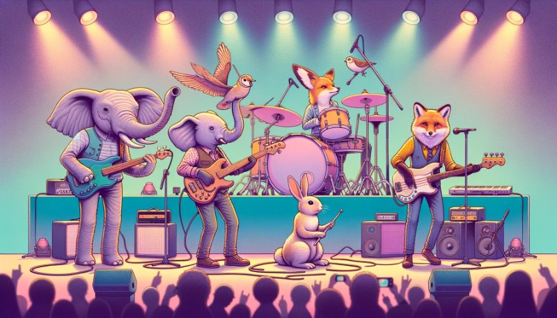 animal rock and roll band