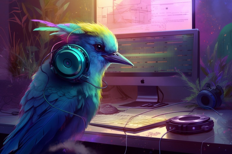 bird making music