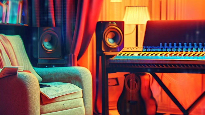 cozy music studio
