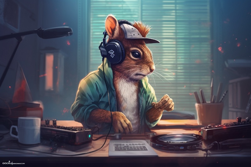 chipmunk making music