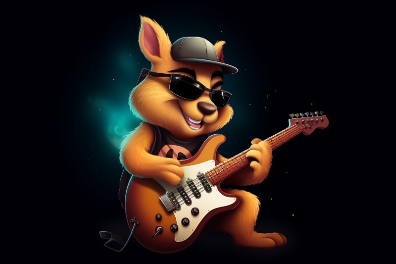 chipmunk playing guitar