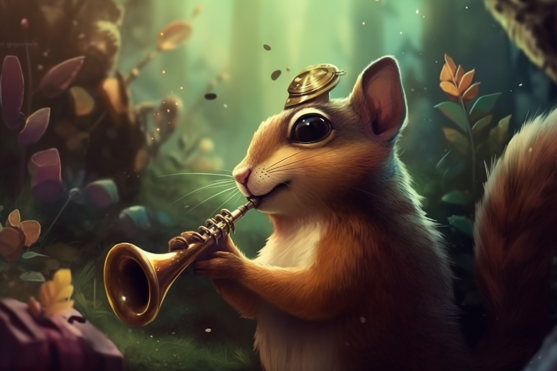 chipmunk making music