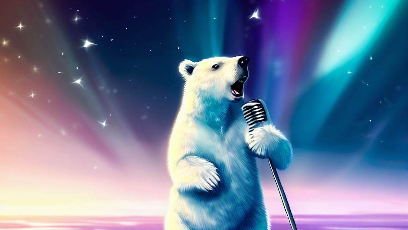 Polar bear singing