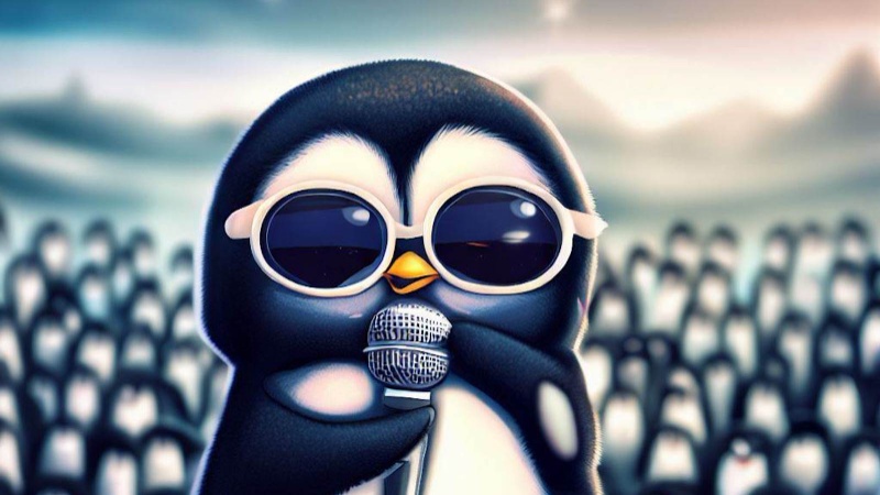 Penguin singing