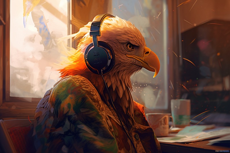 eagle making music 