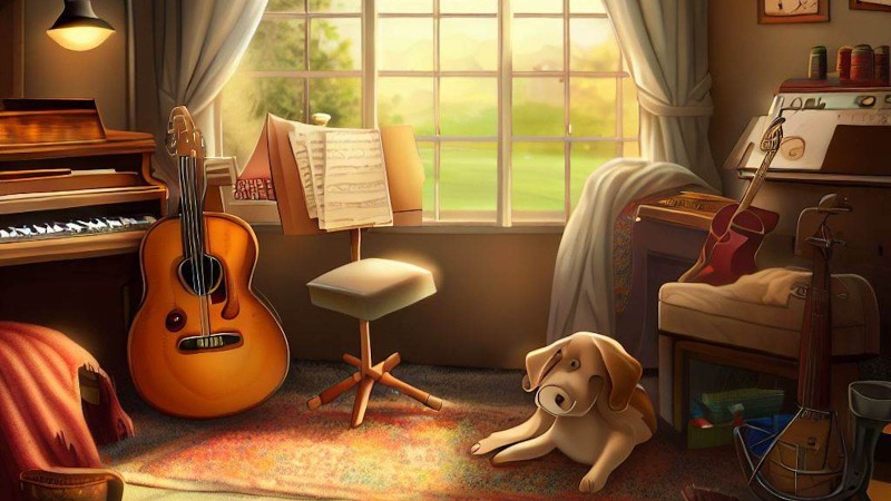 cozy music studio