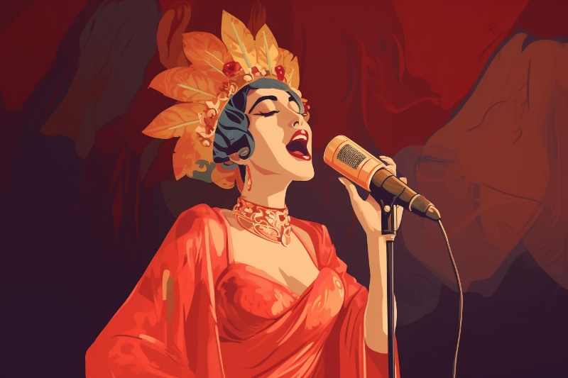 woman singing