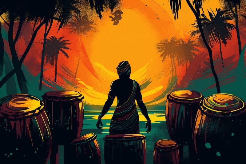 man playing drums