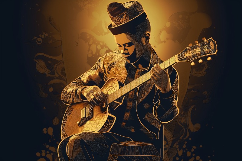 man playing guitar