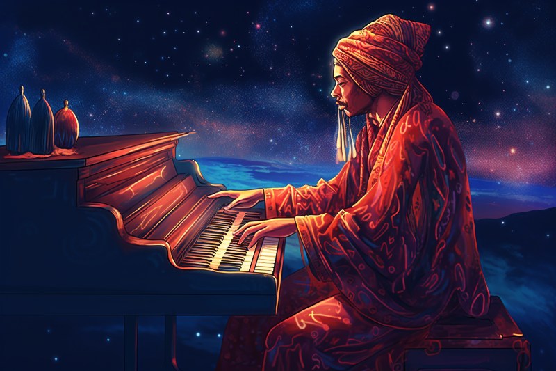 man playing the piano