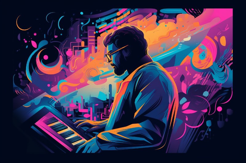 man playing the piano