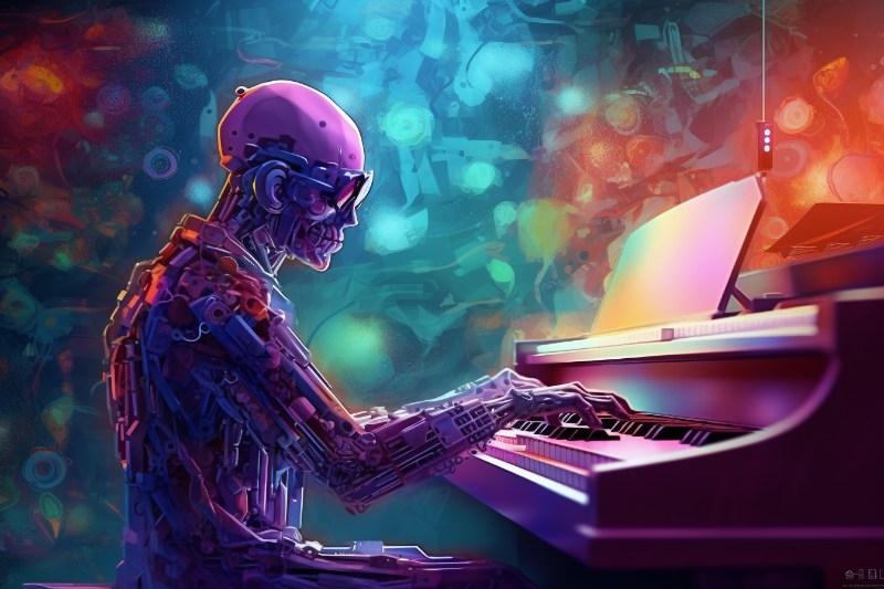 Robot playing the piano