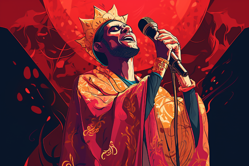 man singing