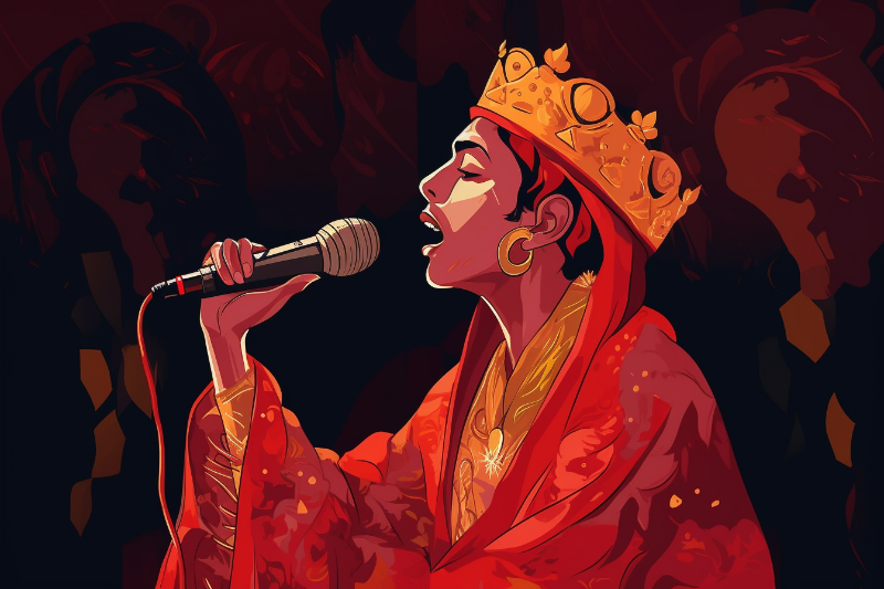 man singing