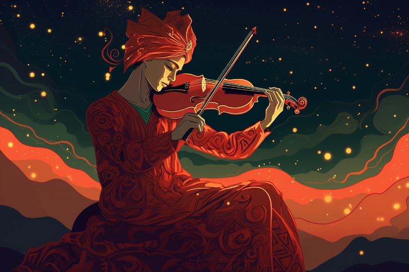 man playing violin