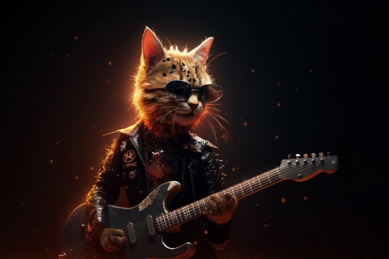 rockstar cat