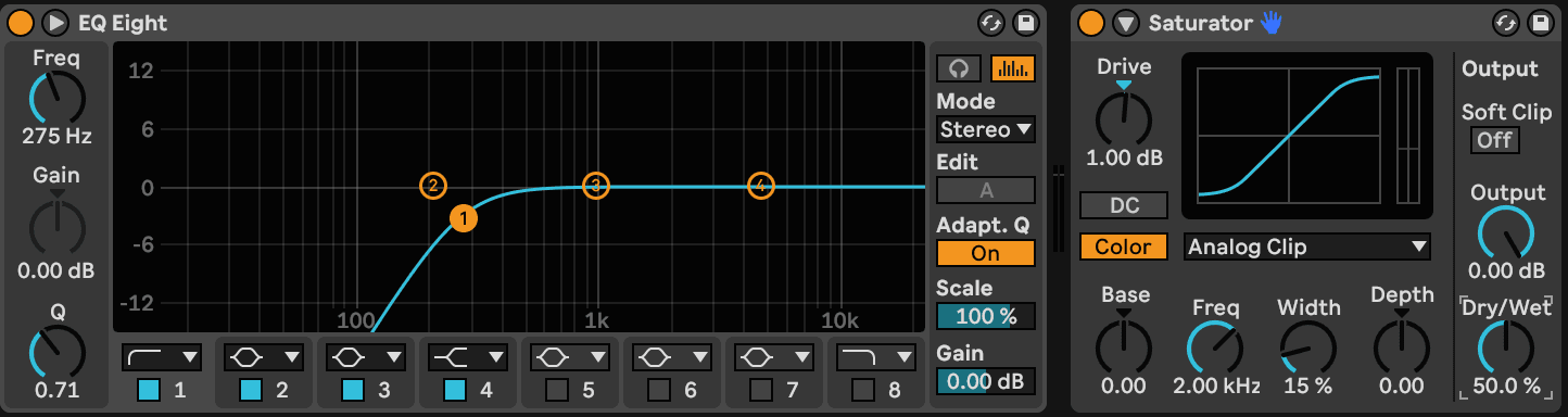 Ableton Live Saturator Plugin