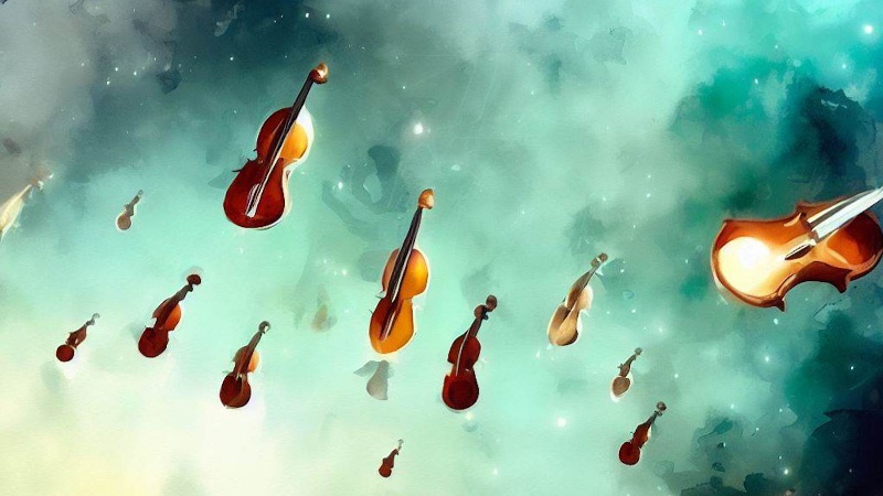 violins in space