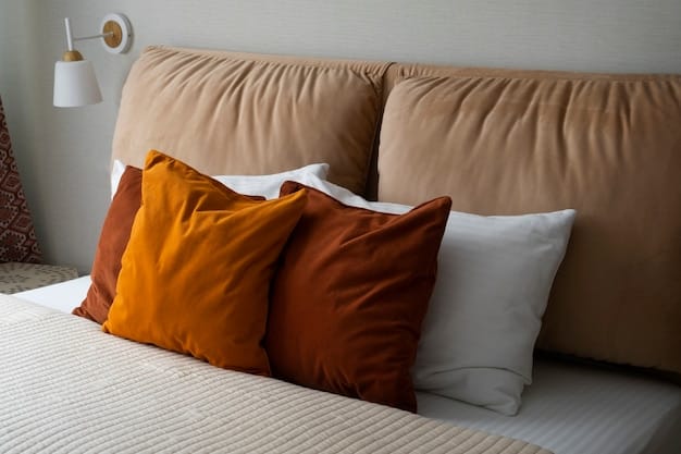 Bedroom view with bed arrangement decor