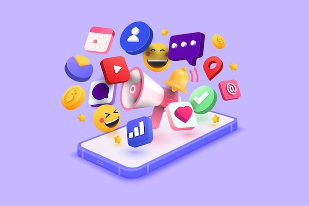 Digital marketing 3d render illustration Social Media Marketing Promotion and Internet advertising concept 3d vector illustration